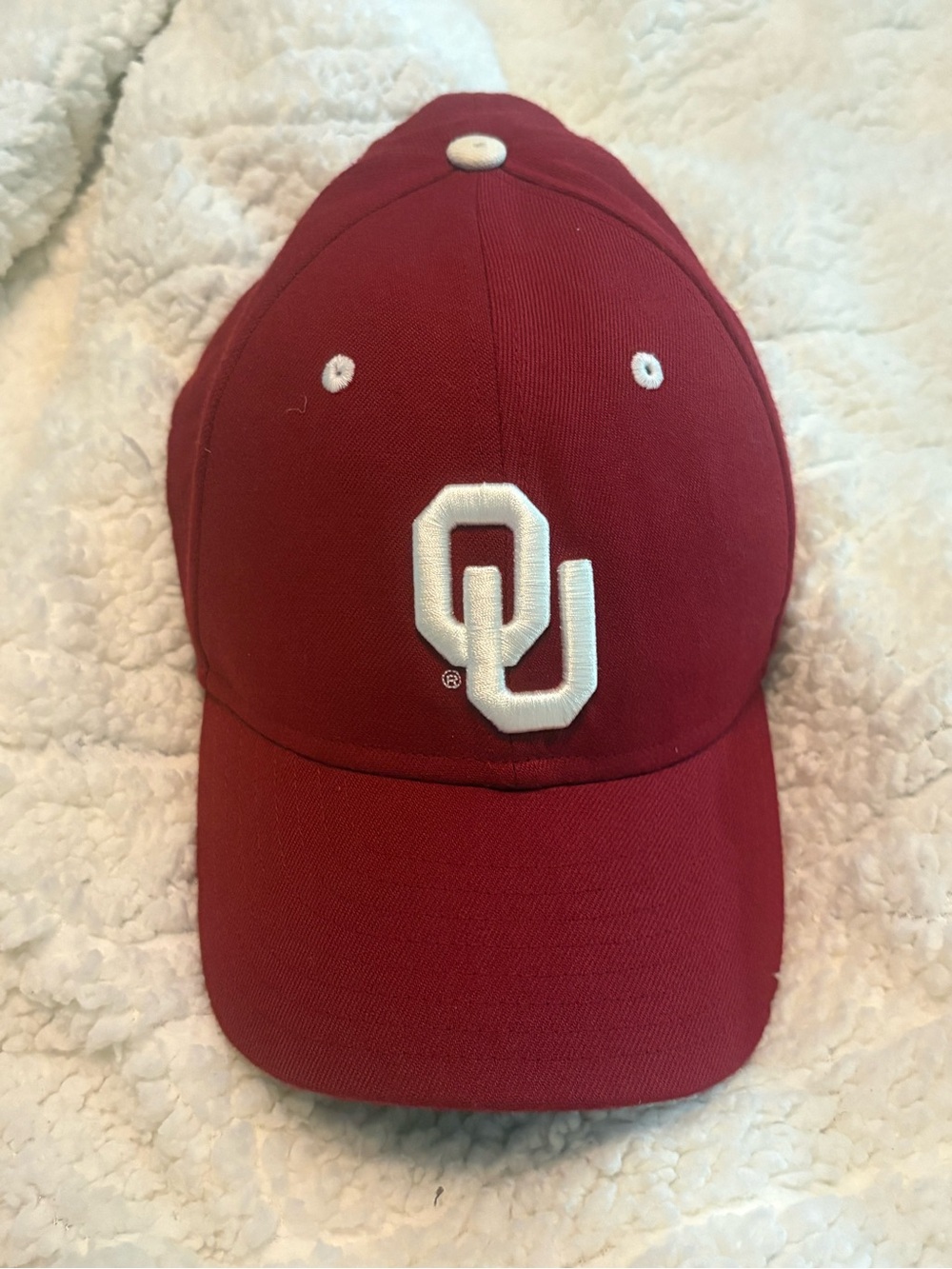 New Era Oklahoma Sooners Crimson Hat with White Logo